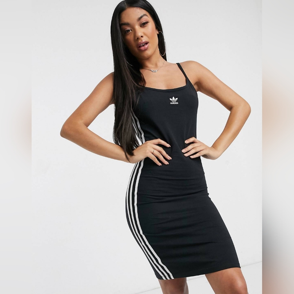 Adidas Black Spaghetti Strap Dress, M